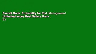 Favorit Book  Probability for Risk Management Unlimited acces Best Sellers Rank : #3