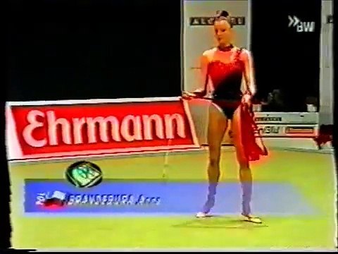 Agnieszka BRANDEBURA (POL) ribbon - 1999 Ludwigsburg masters EF