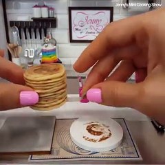 The best miniature American breakfast! Credit: Jenny's Mini Cooking