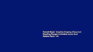 Favorit Book  Creative Draping (Required Reading Range) Unlimited acces Best Sellers Rank : #4