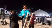 Rocky Byun Ladder Balancing . NBC TODAY SHOW LIVE HODA KOTB