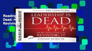 Reading Online Leadership Is Dead: How Influence Is Reviving It D0nwload P-DF