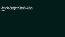 Best seller  Handbook of Usability Testing: How to Plan, Design, and Conduct Effective Tests,