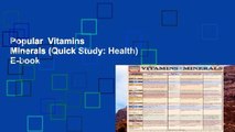 Popular  Vitamins   Minerals (Quick Study: Health)  E-book