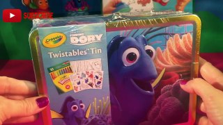 FINDING DORY Coloring Crayola Twistable Tin Disney Pixar Fun Kids Toy Video Learn Colors