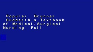 Popular  Brunner   Suddarth s Textbook of Medical-Surgical Nursing  Full
