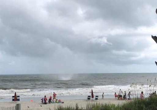South Carolina Waterspout Turns Into Small Tornado as it Makes Landfall