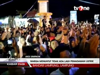 Ribuan Warga Lampung Protes PLN Lewat Aksi 1.000 Lilin