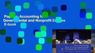 Popular  Accounting for Governmental and Nonprofit Entities  E-book