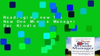 Readinging new The New One Minute Manager For Kindle