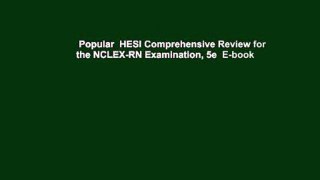 Popular  HESI Comprehensive Review for the NCLEX-RN Examination, 5e  E-book