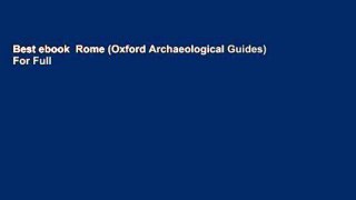 Best ebook  Rome (Oxford Archaeological Guides)  For Full