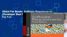 About For Books  Software Requirements (Developer Best Practices)  For Full