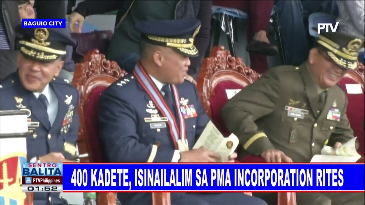 400 kadete, isinailalim sa PMA incorporation rites - video Dailymotion