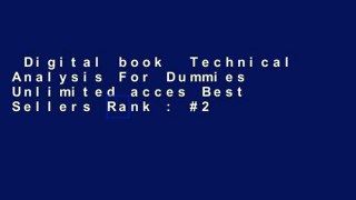 Digital book  Technical Analysis For Dummies Unlimited acces Best Sellers Rank : #2