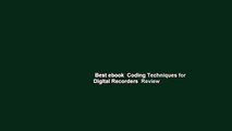 Best ebook  Coding Techniques for Digital Recorders  Review