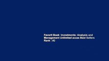 Favorit Book  Investments: Analysis and Management Unlimited acces Best Sellers Rank : #2