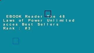 EBOOK Reader The 48 Laws of Power Unlimited acces Best Sellers Rank : #3