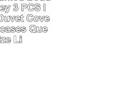 WINLIFE Ruffled Bedding Set Grey 3 PCS Include 1x Duvet Cover 2x Pillowcases Queen Size