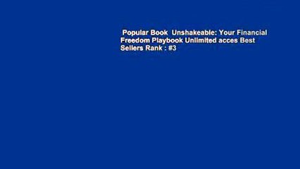 Popular Book  Unshakeable: Your Financial Freedom Playbook Unlimited acces Best Sellers Rank : #3