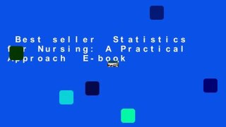 Best seller  Statistics for Nursing: A Practical Approach  E-book