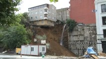 Sütlüce'de toprak kayması nedeniyle bir bina çökme tehlikesi yaşıyor