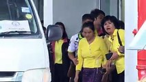WATCH: First look at the Thai boys from the Wild Boars football team as they leave hospital. #ThamLuangRescue (Video: APTN)