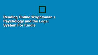Reading Online Wrightsman s Psychology and the Legal System For Kindle