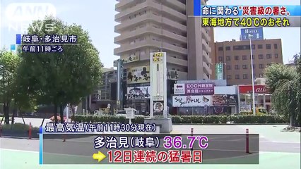 NEWS きょうも40度予想　この猛暑、もはや“災害レベル”(18/07/24)