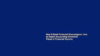 New E-Book Financial Shenanigans: How to Detect Accounting Gimmicks   Fraud in Financial Reports,