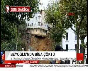 Beyoğlu’ndaki bina çöktü!