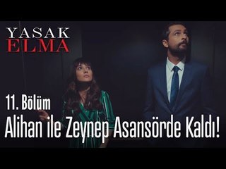 Alihan ile Zeynep asansörde kaldı! - Yasak Elma 11. Bölüm