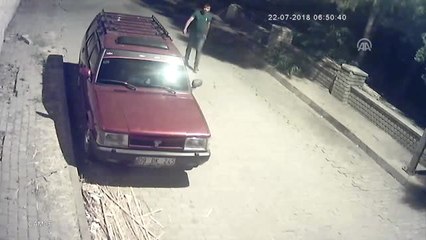 Araçtan Hırsızlık Güvenlik Kamerasında