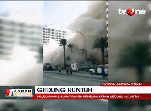 Bangunan 13 Lantai Runtuh, 1 Pekerja Terluka