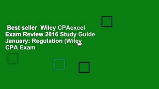 Best seller  Wiley CPAexcel Exam Review 2016 Study Guide January: Regulation (Wiley CPA Exam