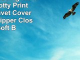 ZHIMIAN Bedding Reversible Spotty Print 3 Piece Duvet Cover Set With Zipper Closure Soft