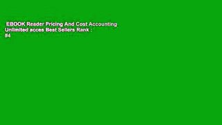 EBOOK Reader Pricing And Cost Accounting Unlimited acces Best Sellers Rank : #4