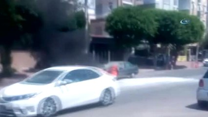 15 Gün Önce Aldığı Otomobili Alev Alev Yandı...o Anlar Kamerada