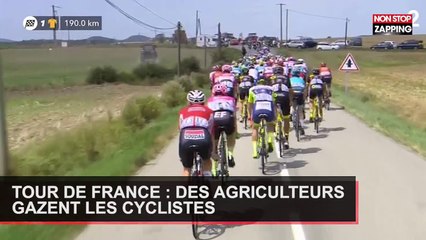 Tour de France : des agriculteurs gazent les coureurs (Vidéo)