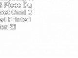 ZHIMIAN Simplicity Reversible 3 Piece Duvet Cover Set Cool Color Striped Printed Hidden
