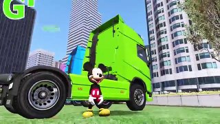 Learn Colors for Children Mickey Mouse Color Trucks | Colors Kids TV