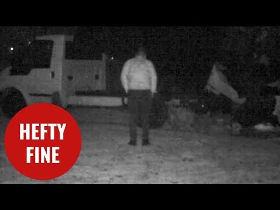 Builders caught on camera dumping mountain of waste onto children's playing field