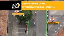 Vue aérienne sur le sprint intermédiaire / Bird's eye view of the intermediate sprint - Étape 16 / Stage 16 - Tour de France 2018