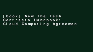 [book] New The Tech Contracts Handbook: Cloud Computing Agreements, Software Licenses, and Other