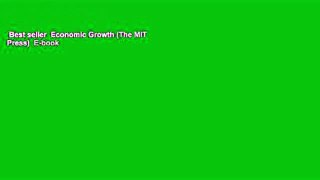 Best seller  Economic Growth (The MIT Press)  E-book