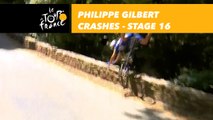 Chute de Philippe Gilbert / Crashes for Philippe Gilbert - Étape 16 / Stage 16 - Tour de France 2018
