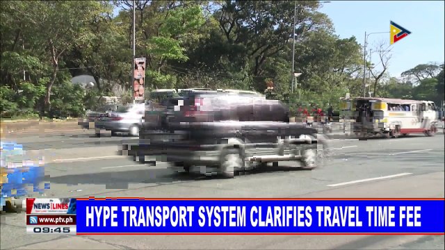 NEWS: Hype transport system clarifies travel time fee