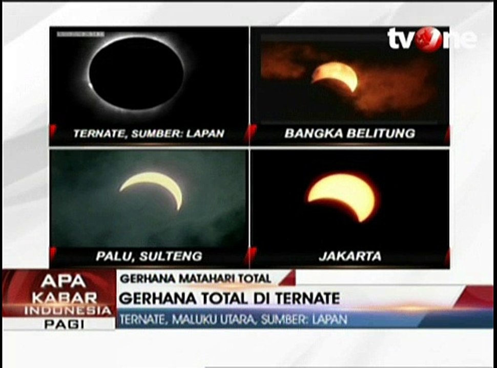 Posisi Gerhana Total di Ternate, Maluku Utara
