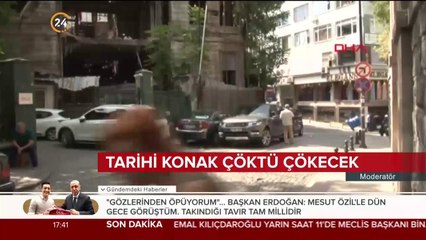 Tarihi köşk çöktü çökecek