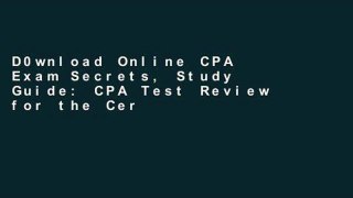 D0wnload Online CPA Exam Secrets, Study Guide: CPA Test Review for the Certified Public Accountant